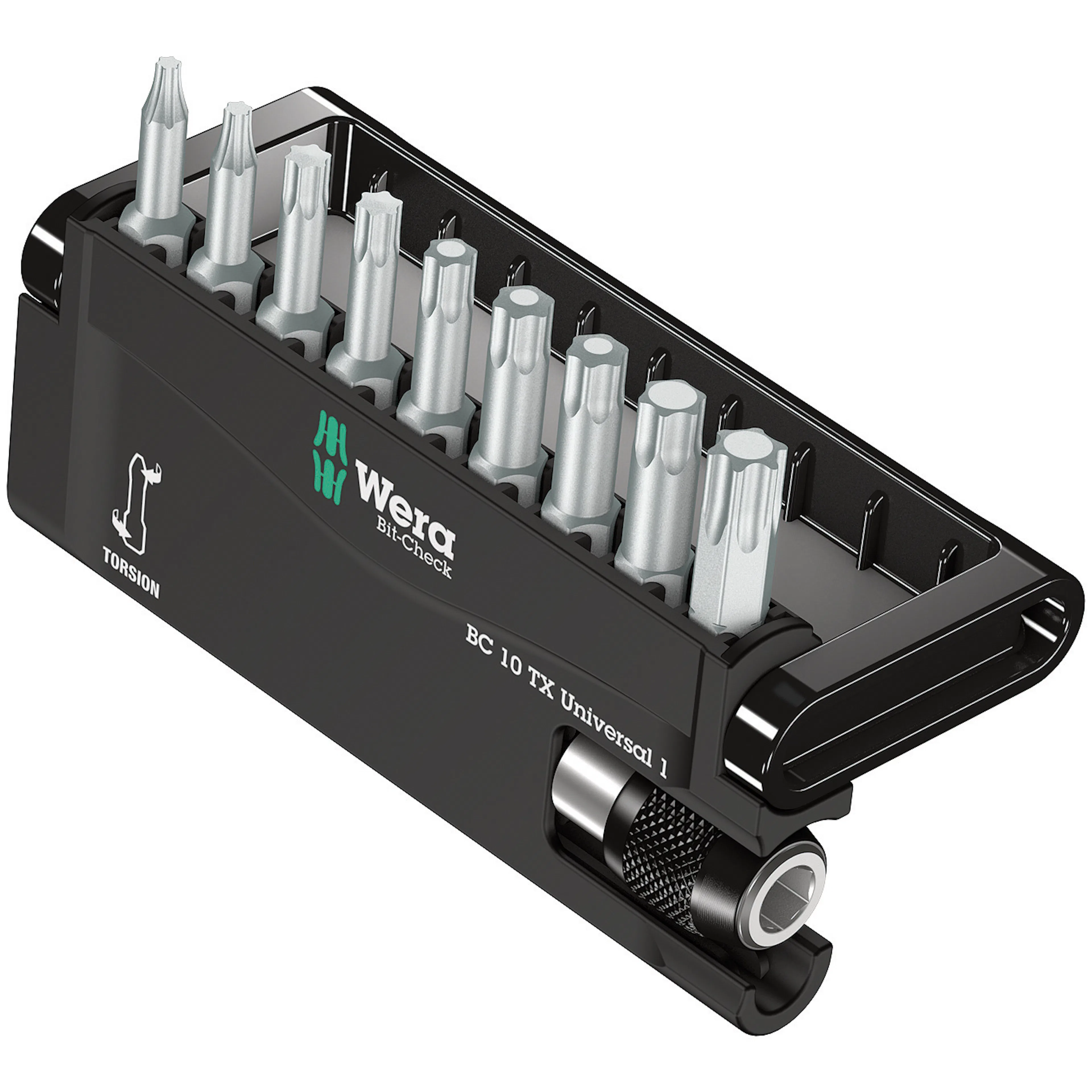 Bitskassett Wera Bit-Check 10 Tx Universal 1 9 Bits+Hållare