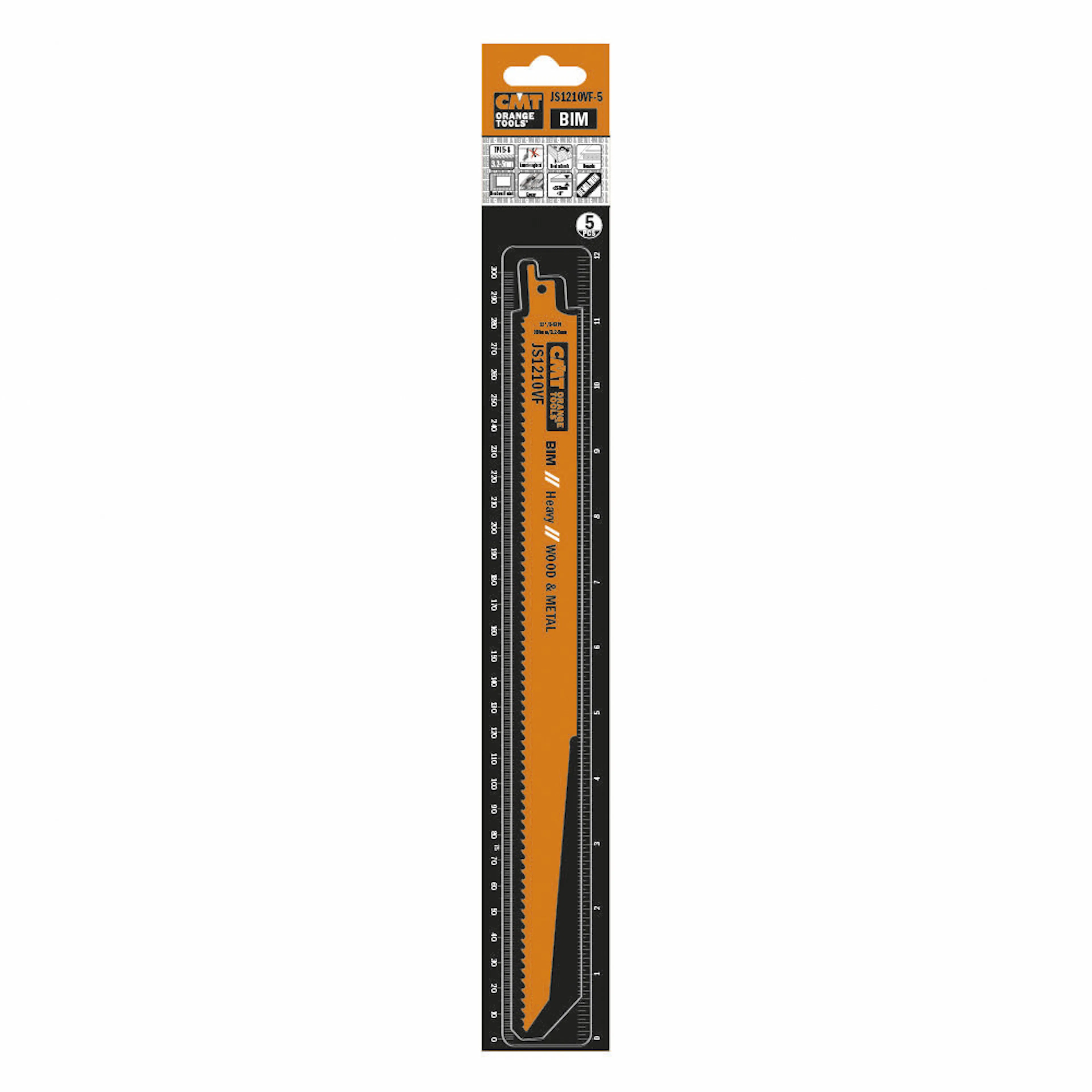 Tigersågblad CMT Orange Tools Trä/metall 300mm BIM Heavy 5 st JS1210VF-5