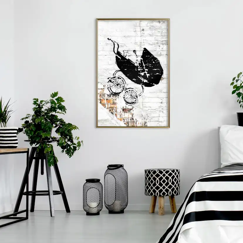 Poster Artgeist Affisch Speeding Stroller