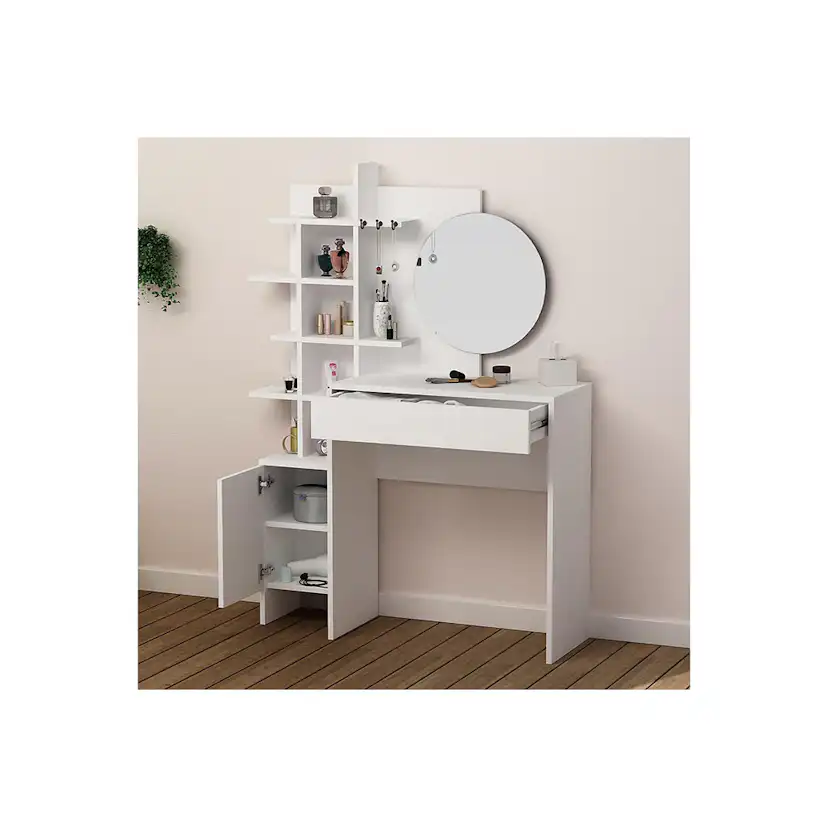 Sminkbord In Living Decortie med Förvaring och Spegel