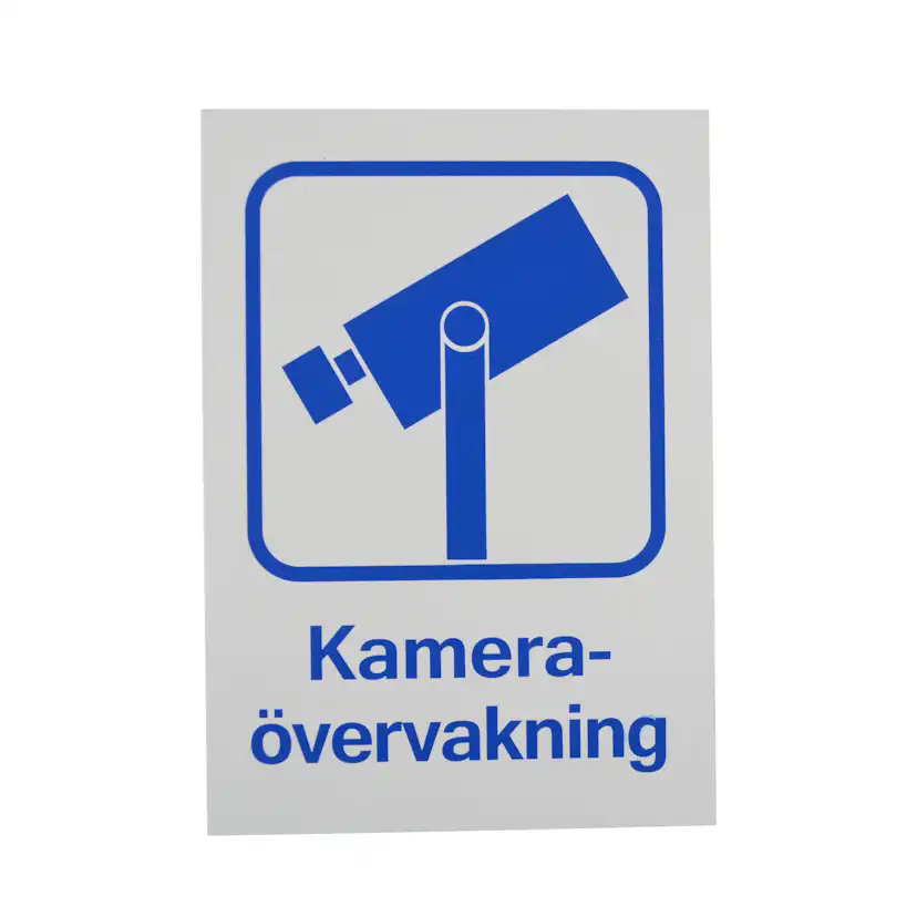 Skylt Willab Kameraövervakning