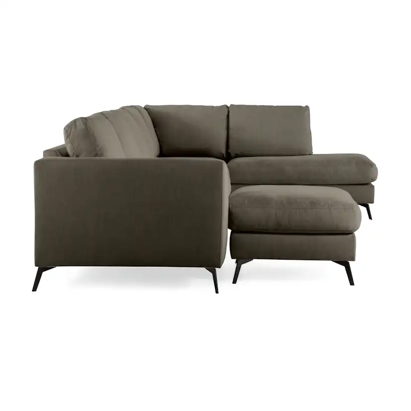 6-sitssoffa Scandinavian Choice Ocean Lyx U-formad med Schäslong 395 cm inkl Fotpall