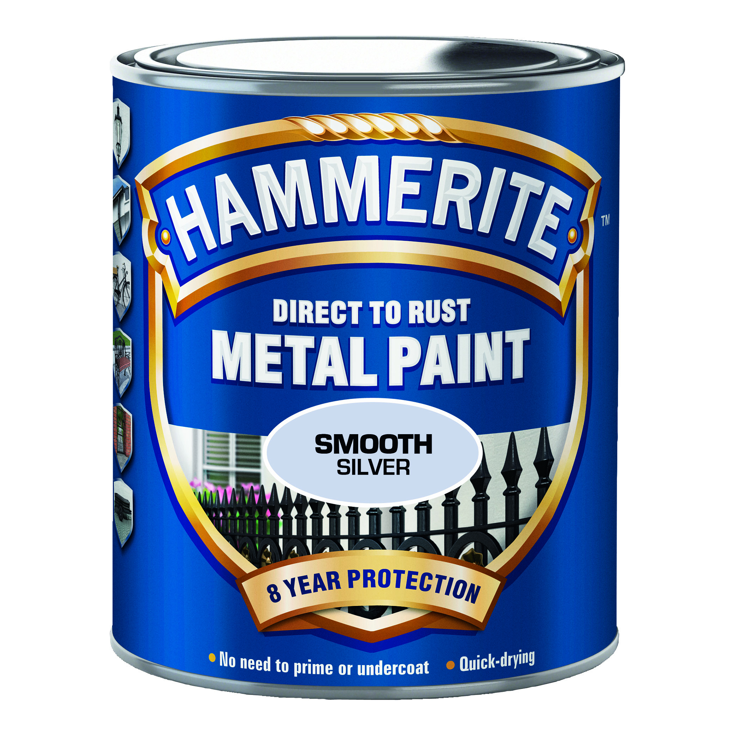 Rostskyddsfärg Hammerite Slätlack Silver 750ml