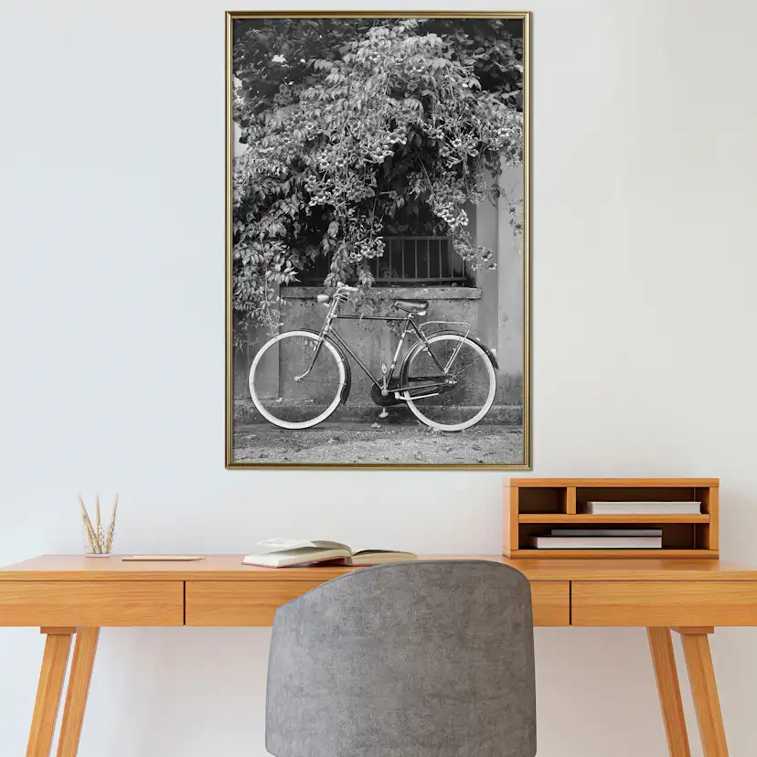 Poster Artgeist Affisch Bicycle and Flowers