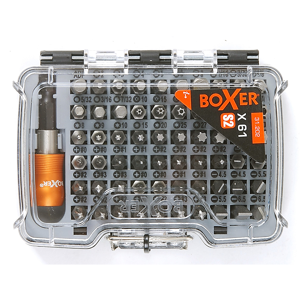 Bitsset Boxer 61-delar S2-stål