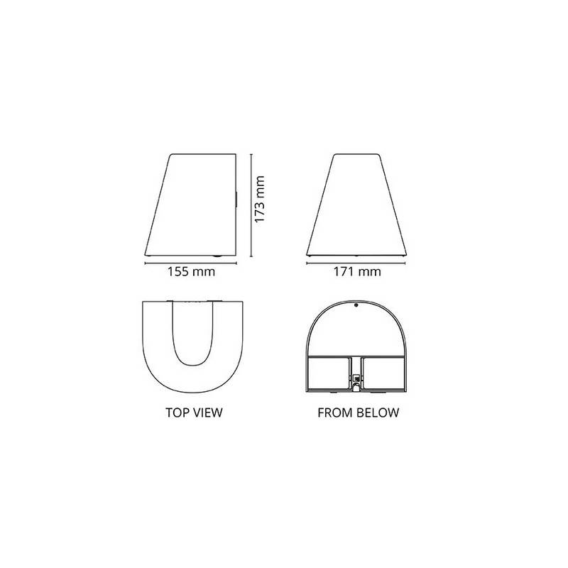 Vägglampa SG ARMATUREN Spike G 1100 L Uttag Utebelysning Vägg med Dimbar LED