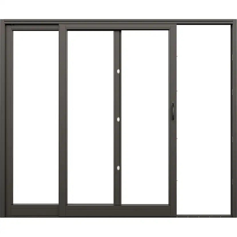 Skjutdörr NorDan NTech Aluminium 2-Delad BlackLine Svart