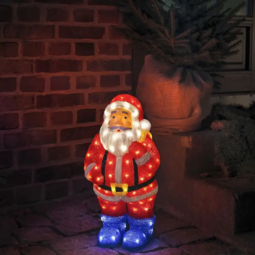 Dekorationsfigur Gnosjö Konstsmide Tomte akryl 55cm 104 LED