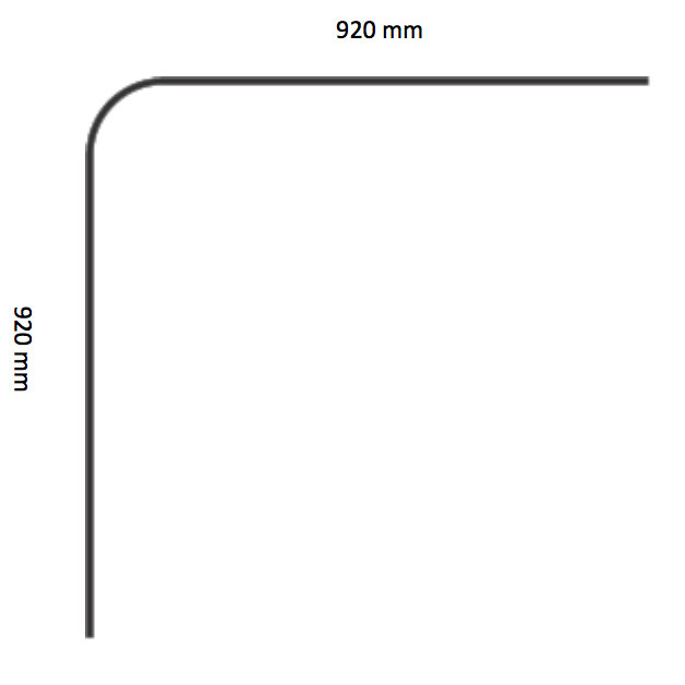 Duschsarg Leijma Stabil L-Form Silver
