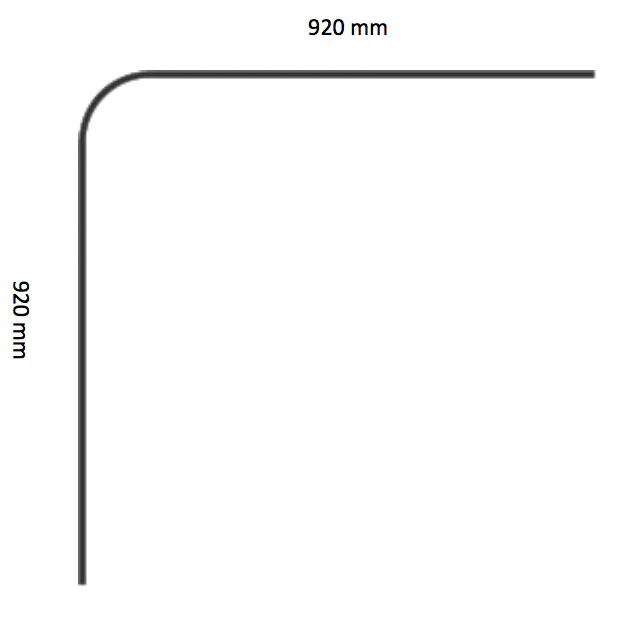 Duschsarg Leijma Stabil L-Form Silver