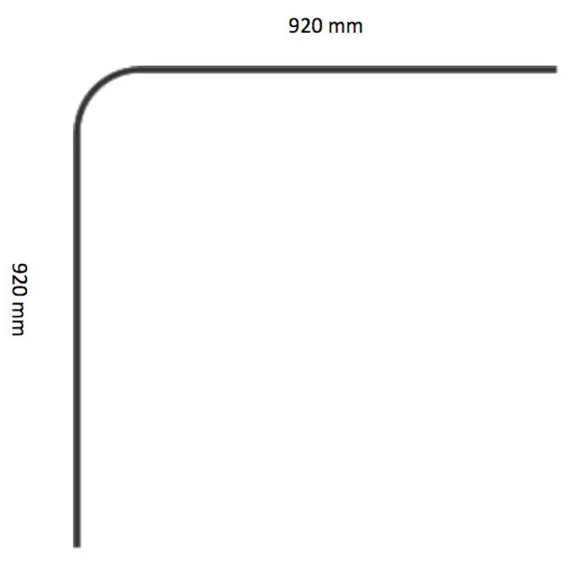 Duschsarg Leijma Stabil L-Form Silver