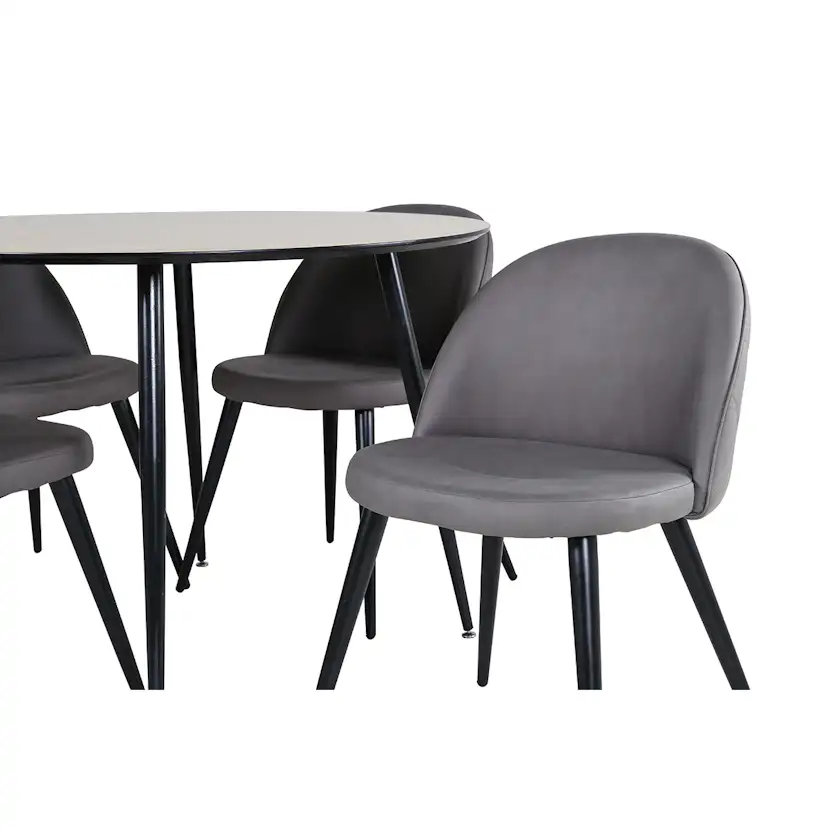 Matgrupp Venture Home Silvia med 4 Valentina Stitcthes Stolar Mikrofiber