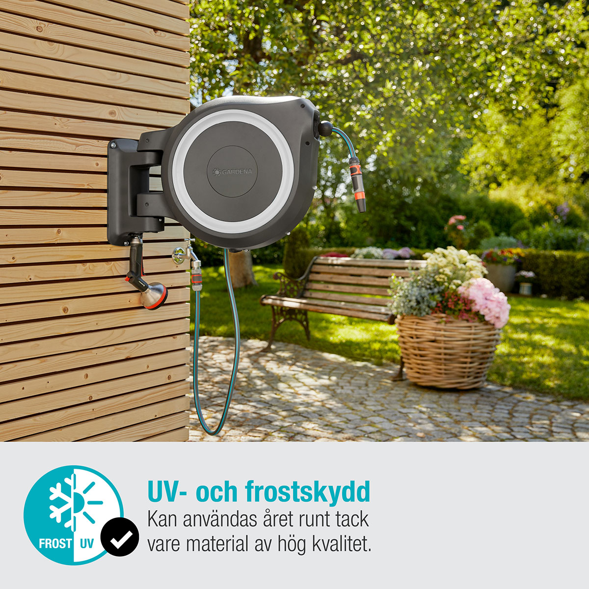 Slangbox Gardena RollUp XL Med Bevattningsmunstycke