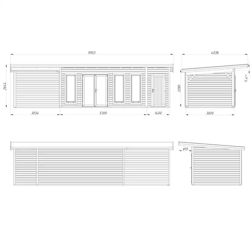 Stuga Palmako Aurelia 28,4 m² (inv. 27,1 m²)