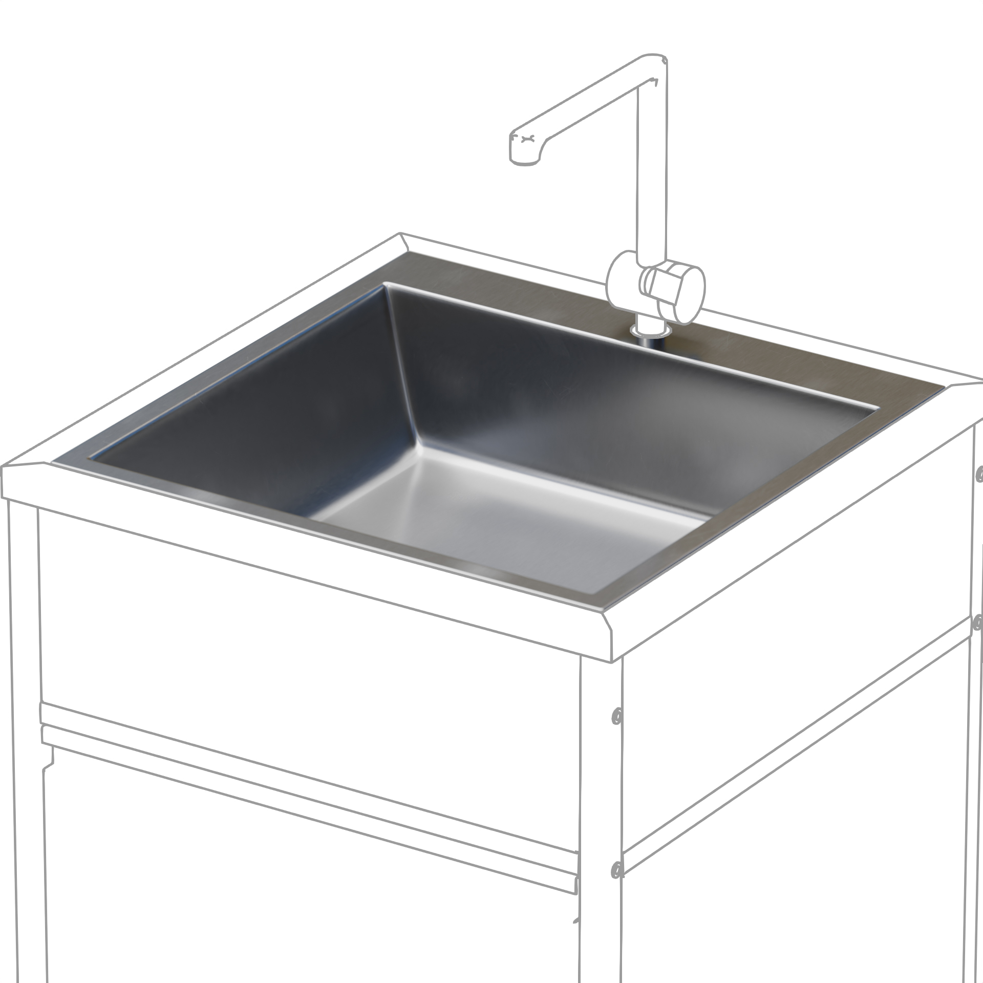 Diskho Skotte Kitchen 552  Rostfri Till Utekök