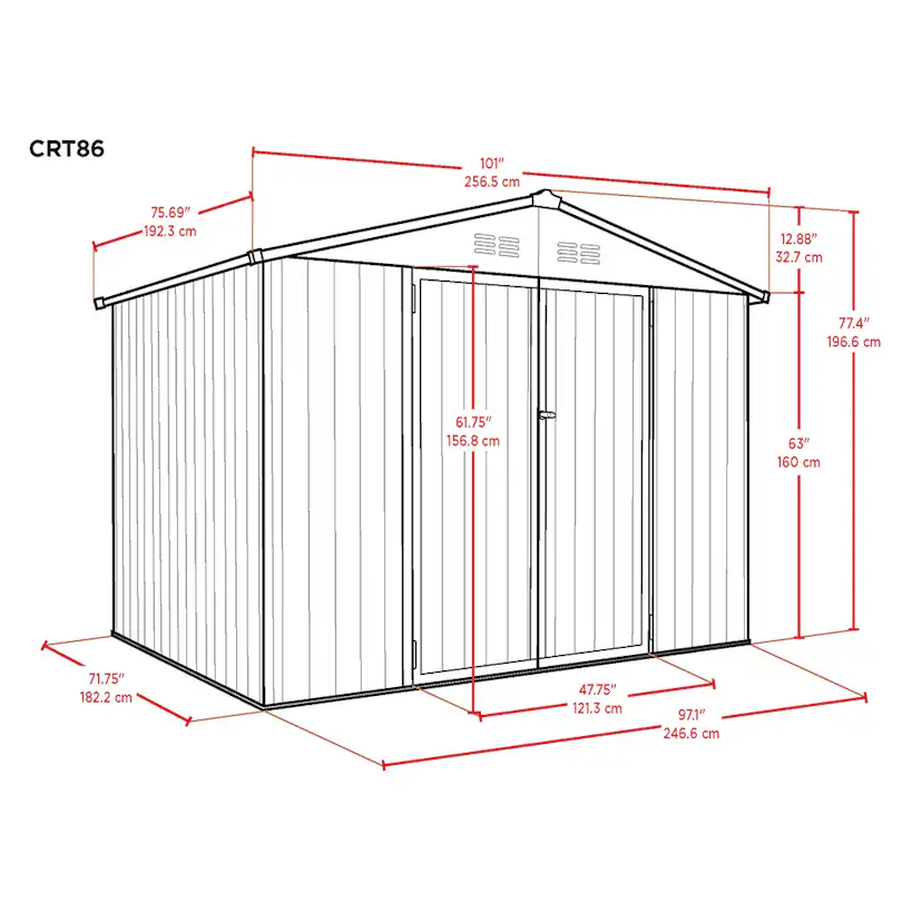 Förråd gop Cover-It 4,5 m² Mörkgrå Redskapsbod