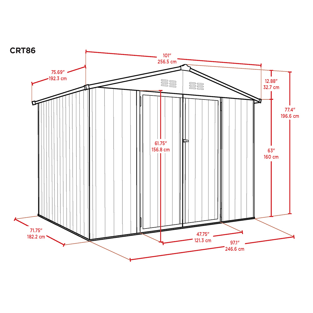 Förråd gop Cover-It 4,5 m² Mörkgrå Redskapsbod