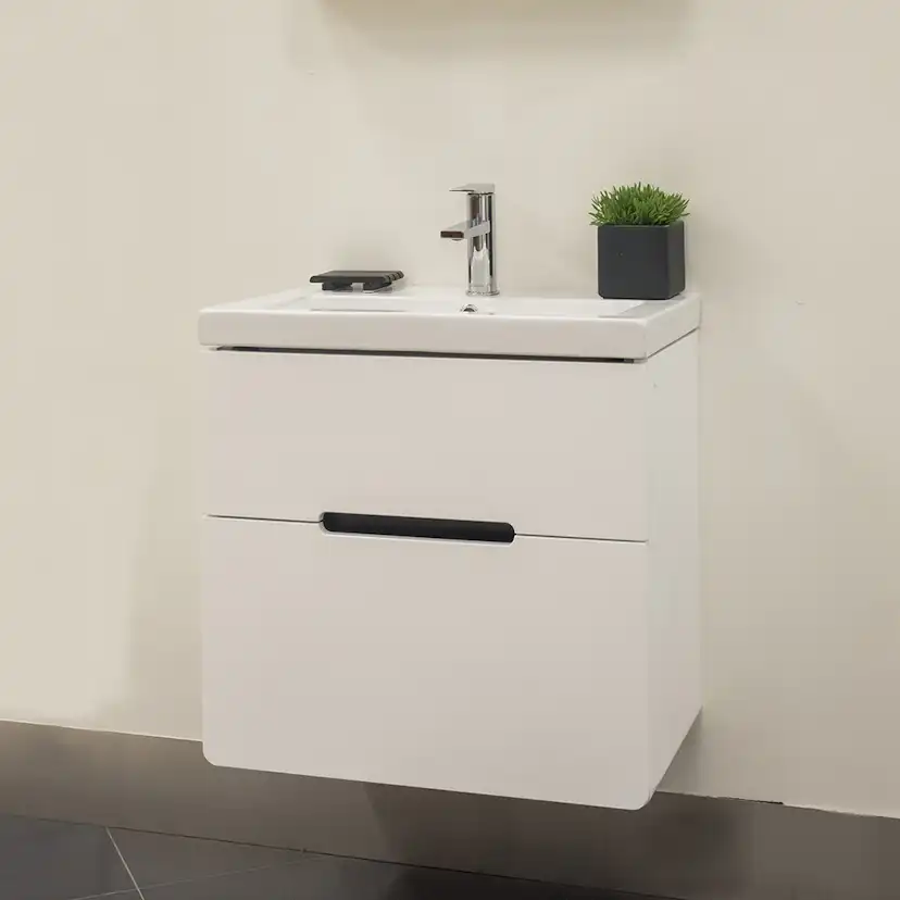 Tvättställsskåp Arredo Soft 60 Vit Högblank