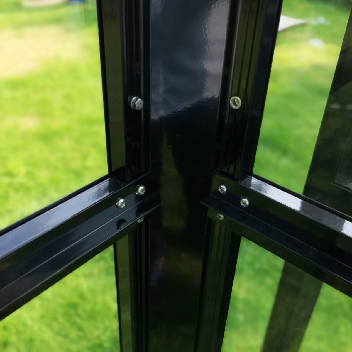 Växthus Metalcraft 12,9 kvm Svart Rektangulär