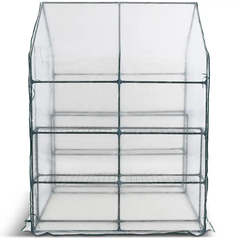 Plastväxthus Metalcraft 8 hyllor Transparent