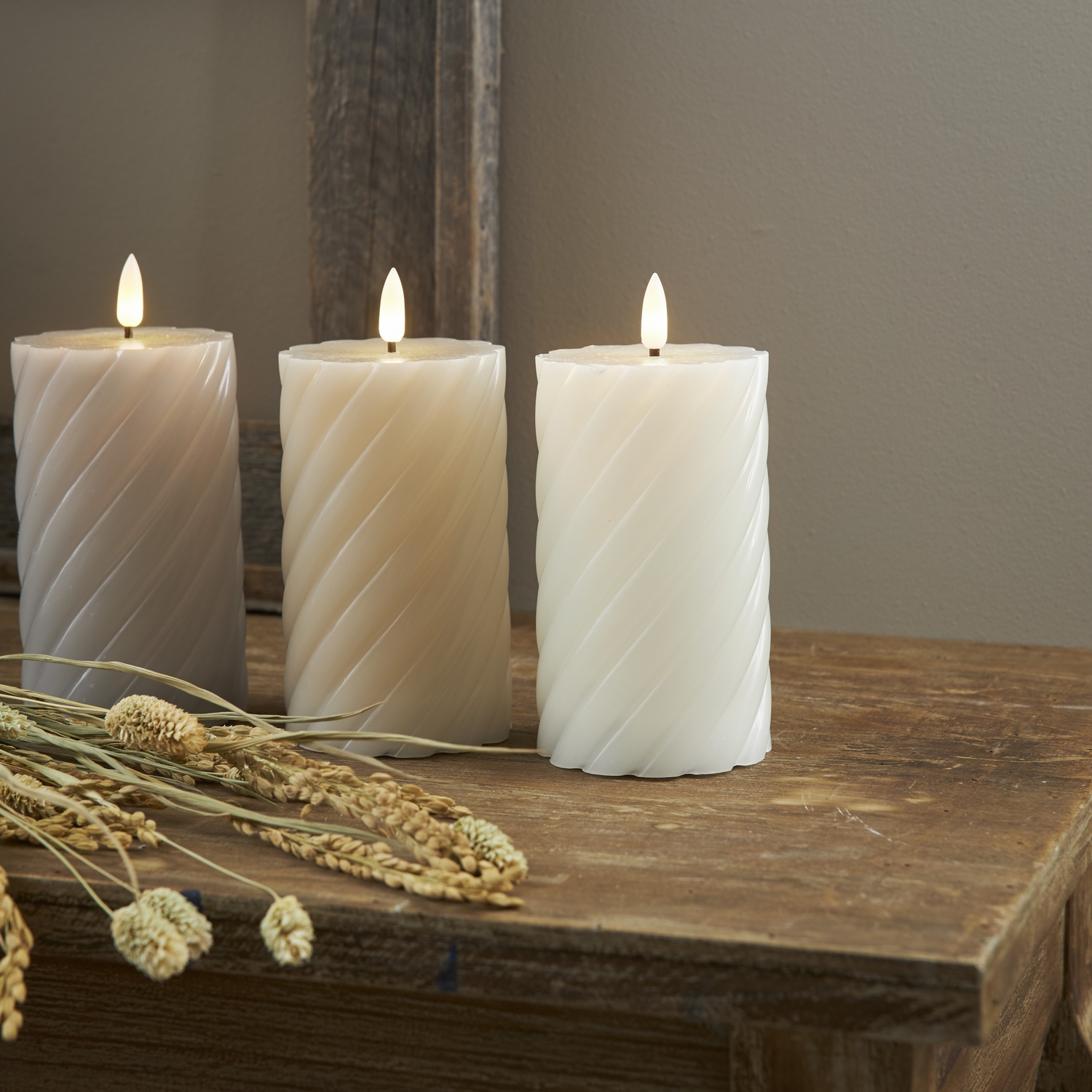 Blockljus Star Trading Flamme Swirl LED