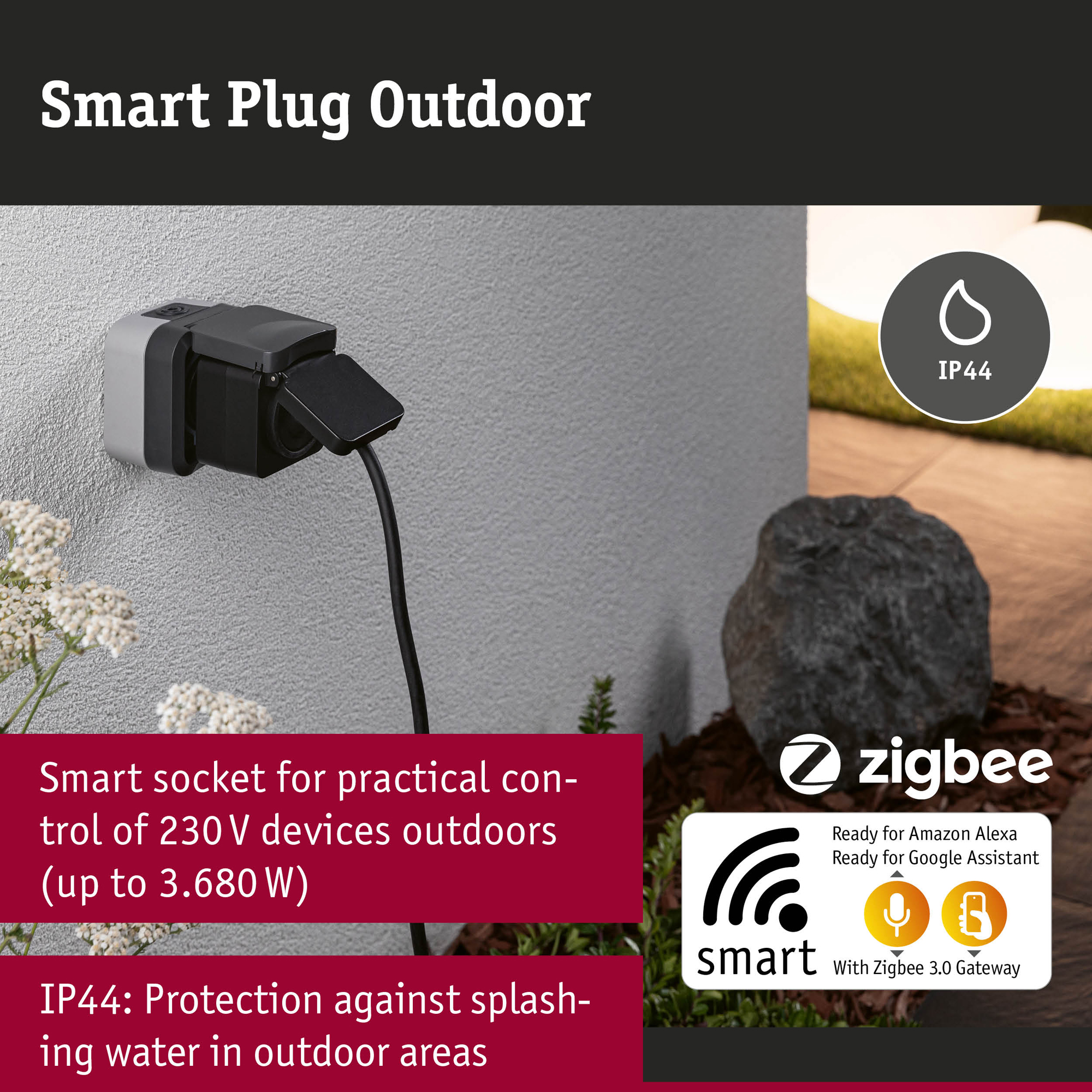 Adapterplugg Paulmann Smart Home Zigbee 3.0 Utomhus