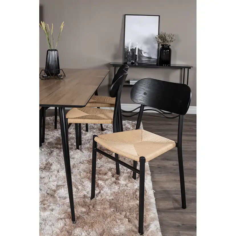 Matgrupp Venture Home Polly Ø120 cm med 6st Silar Matstolar