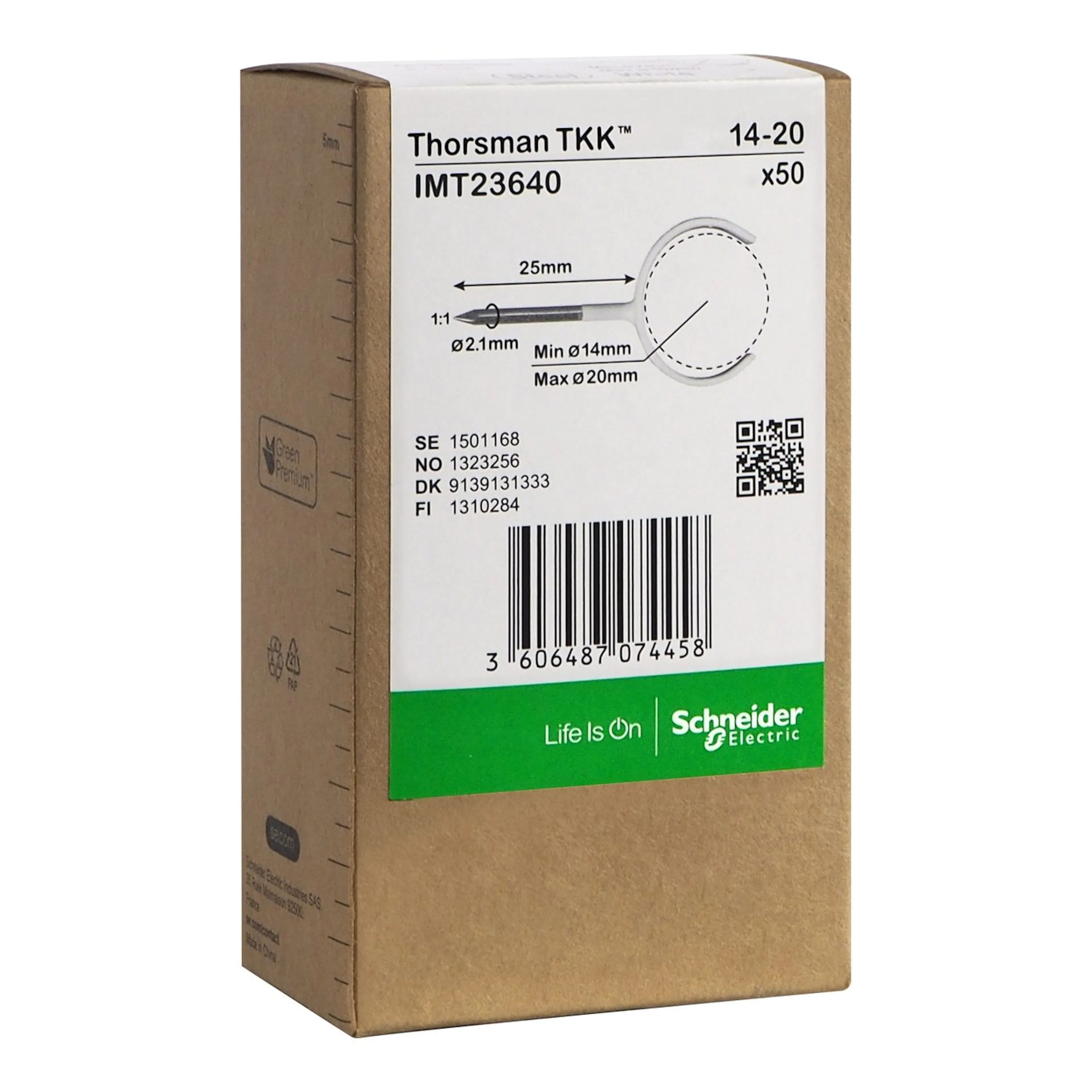 Metallklam TKK 14-20, 2.1x25mm 2.1x25 mm, Längd: 17 mm (50 st/fp)