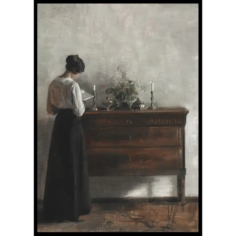 Poster Gallerix Interiør Med Kunstnerens Hustru By Carl Holsøe