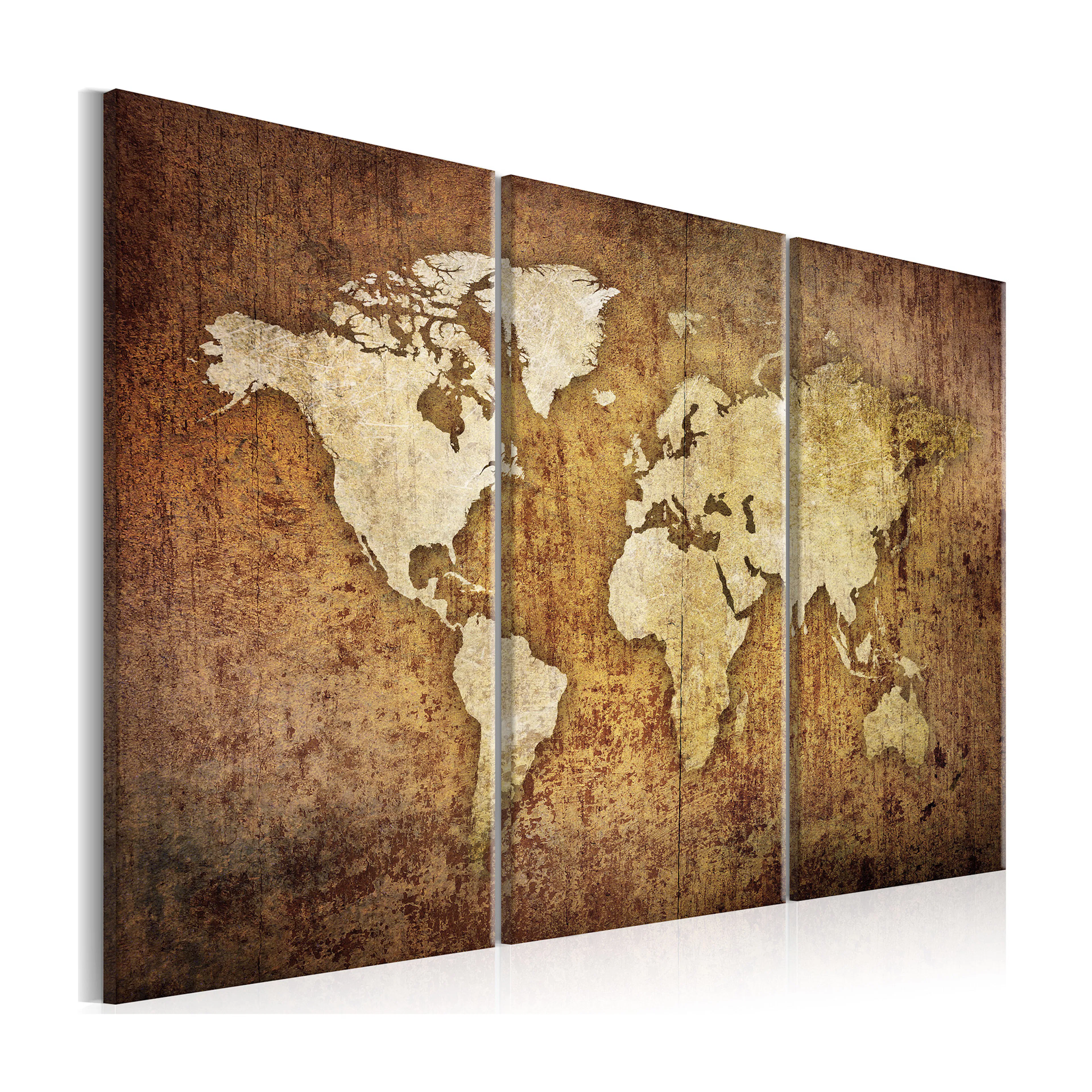 Tavla Arkiio World Map Brown Texture