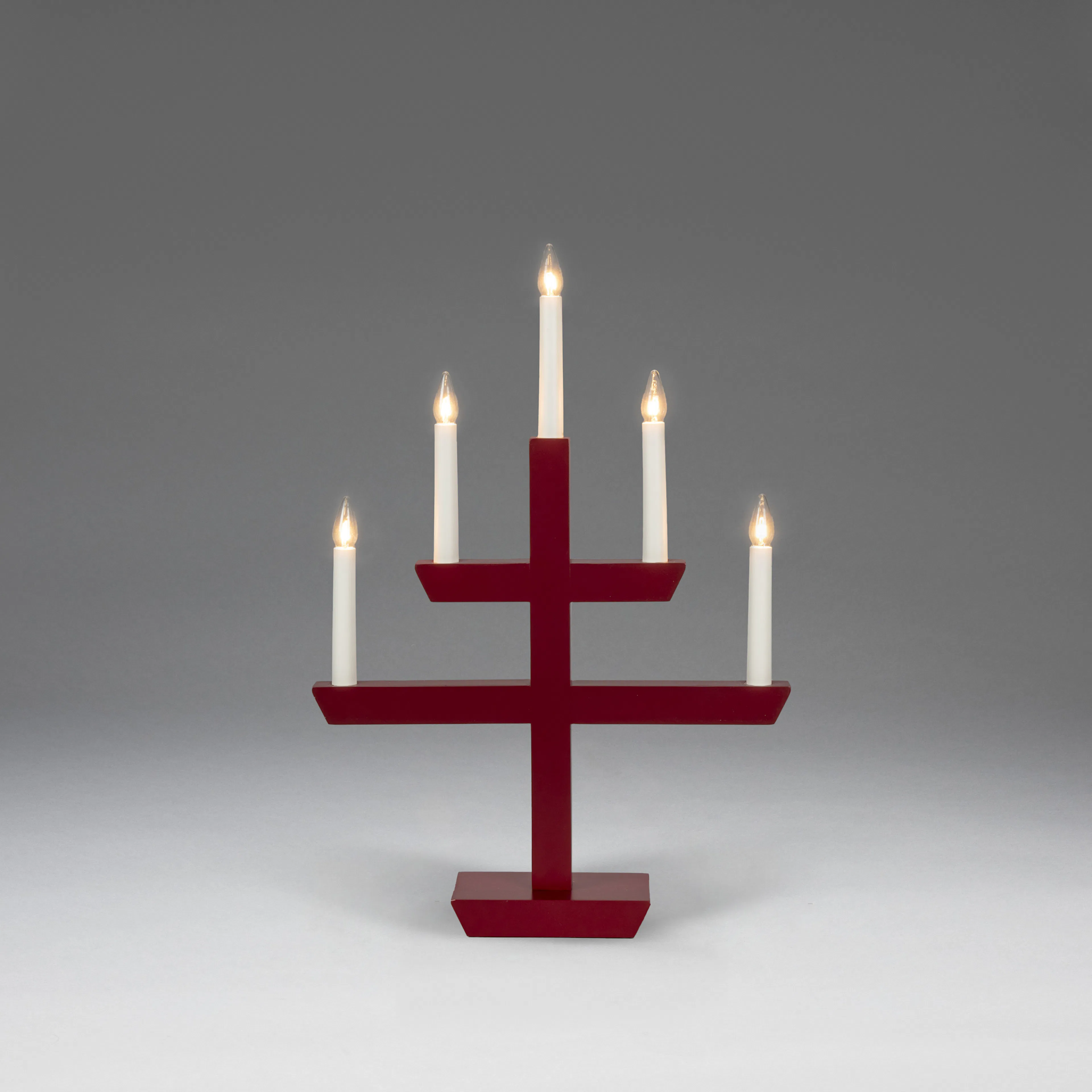 Adventsljusstake Gnosjö Konstsmide 2572 Träljusstake 5 Ljus
