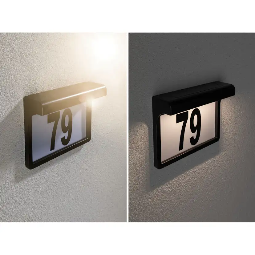 Fasadbelysning Solcell LED Paulmann DaytonII Lampa för husnummer IP44