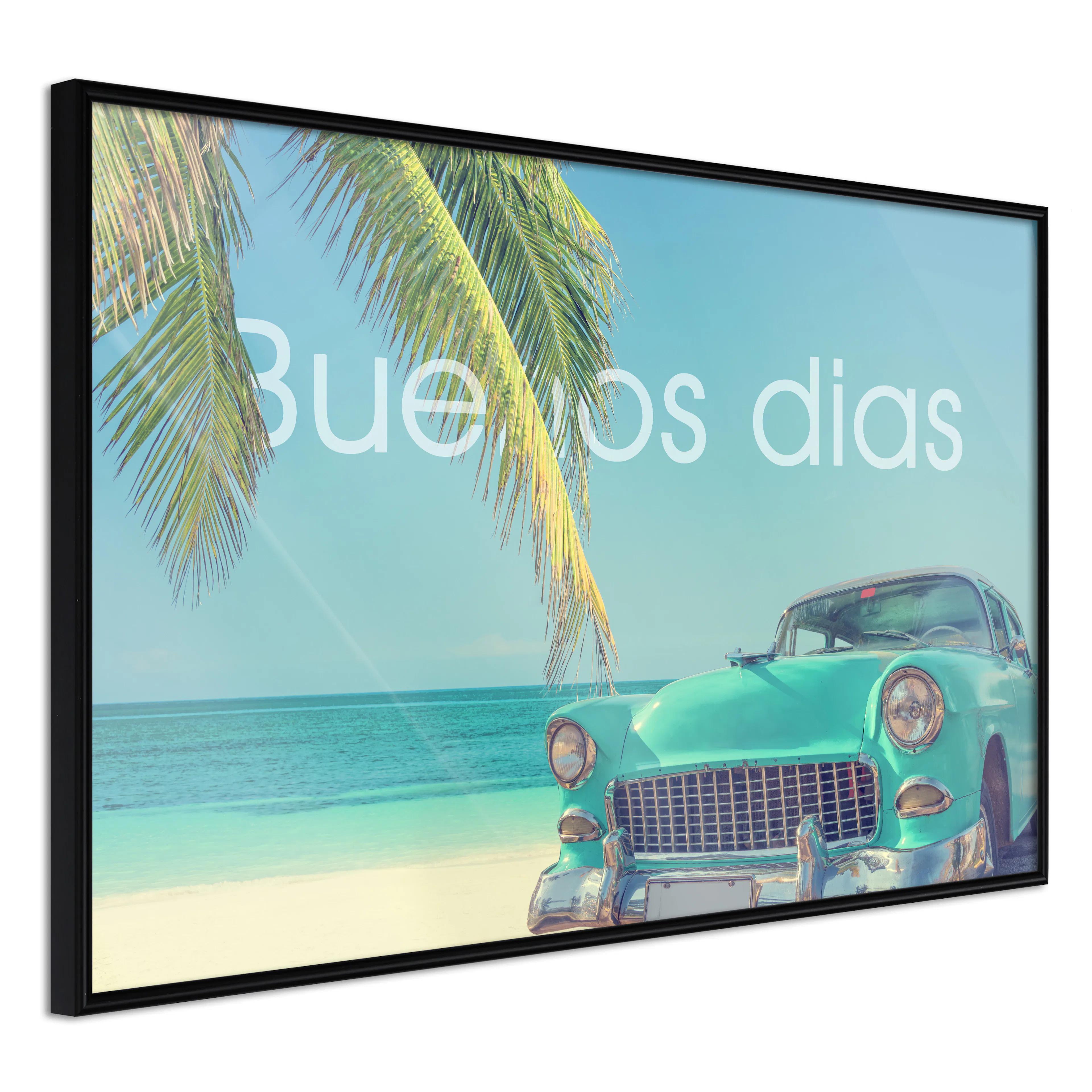 Affisch - Buenos Dias [Poster] 60x40 Svart ram, 60x40 cm
