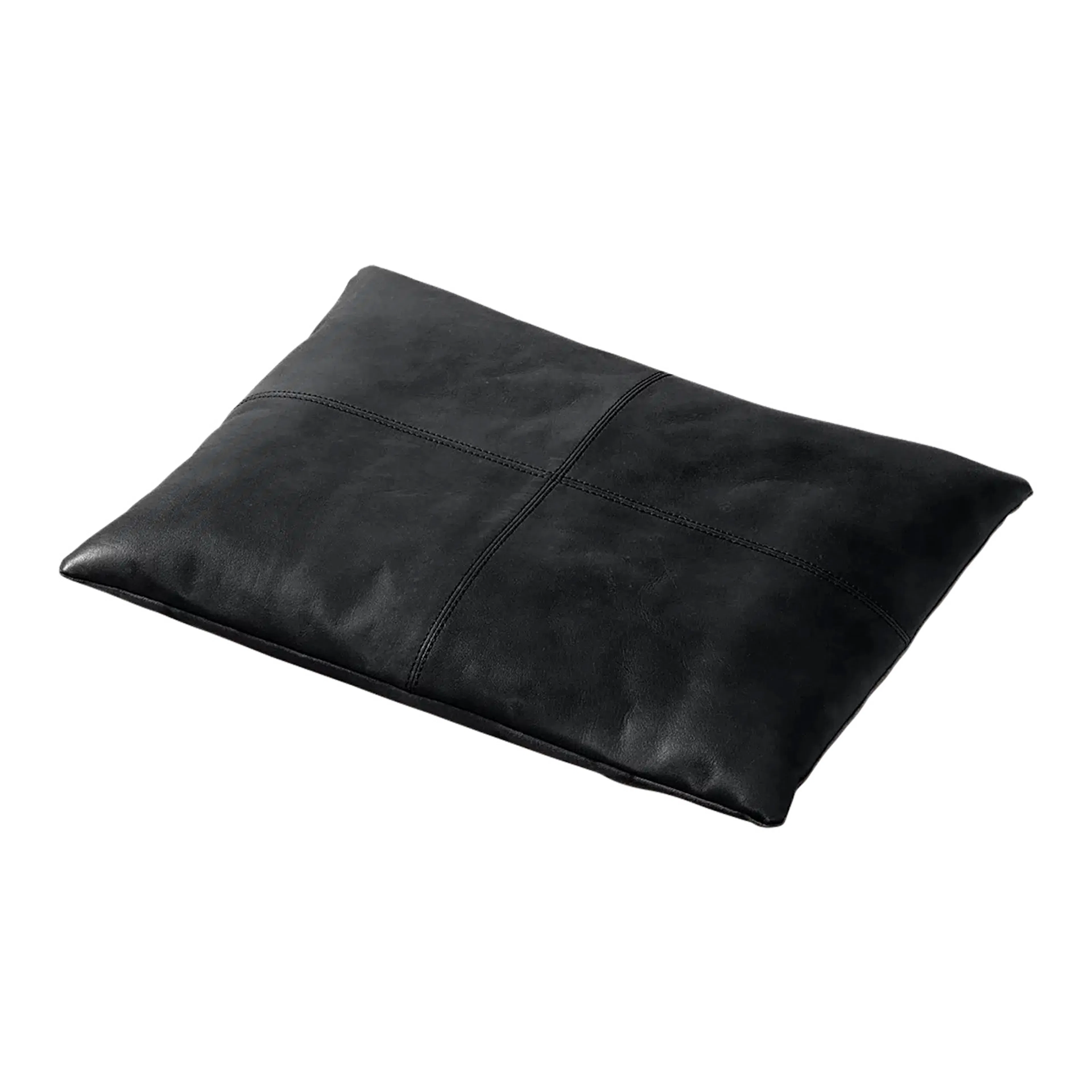 Sittdyna till Rib stool svart skinn Svart
