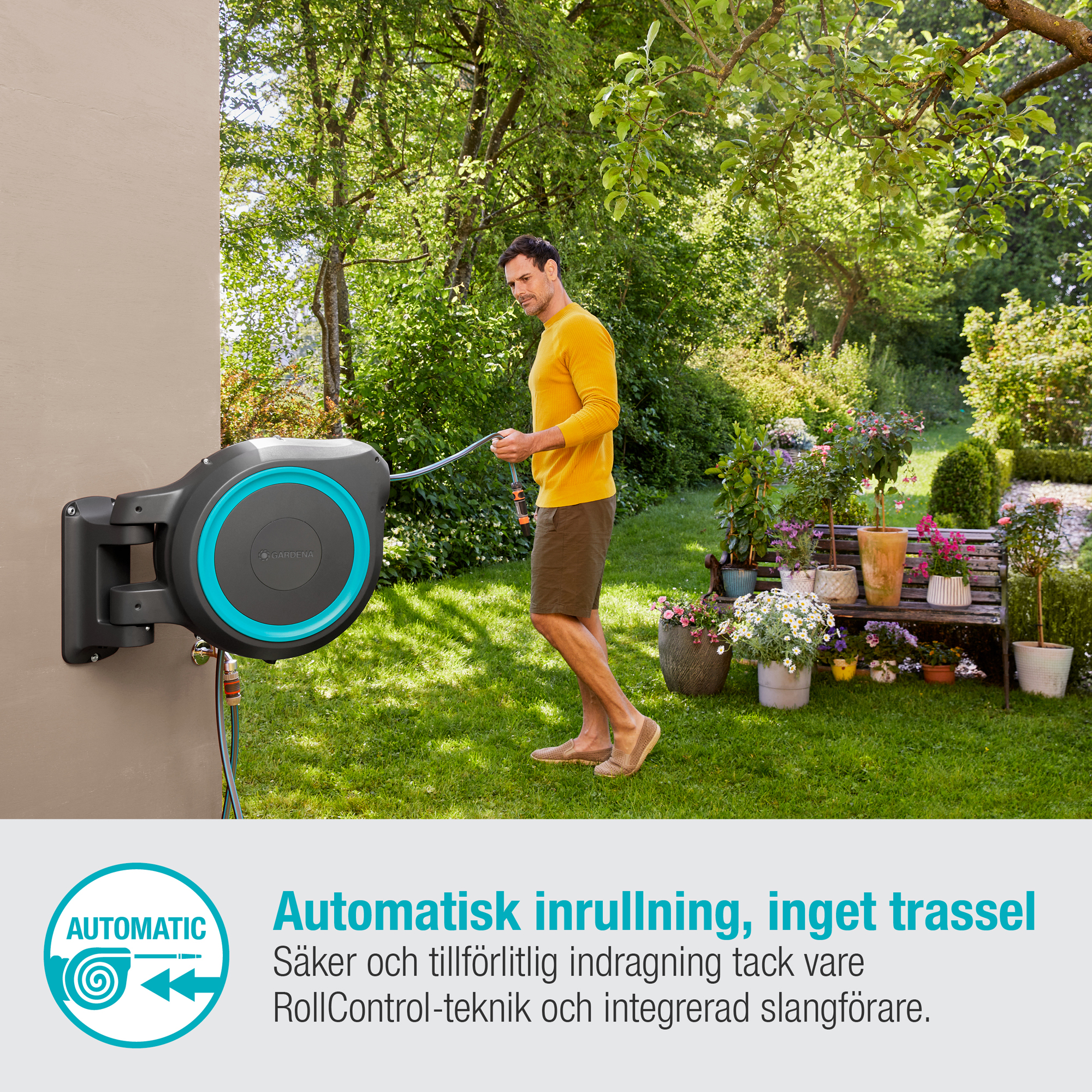 Väggslangbox Gardena RollUp L 30m – Praktisk Trädgårdsslang för Effektiv Bevattning