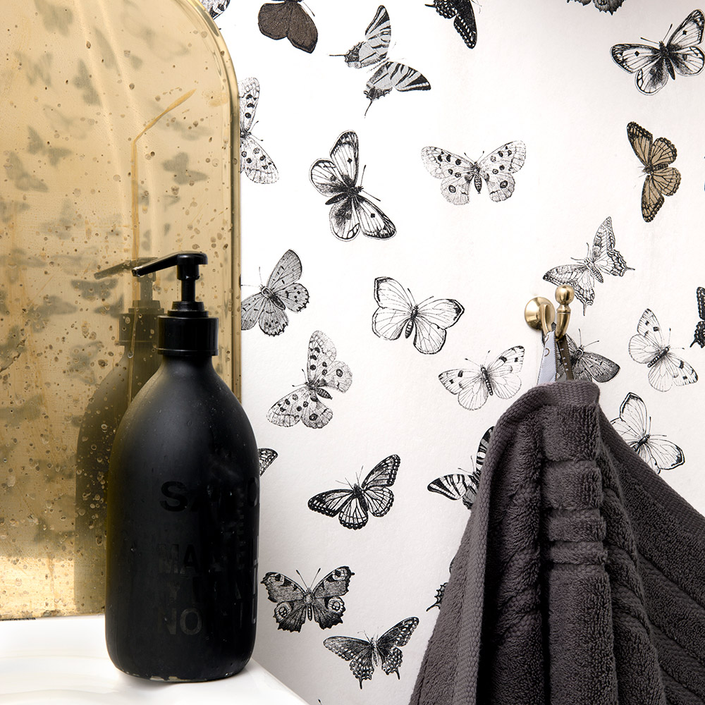 Tapet Mimou Butterfly White/Black