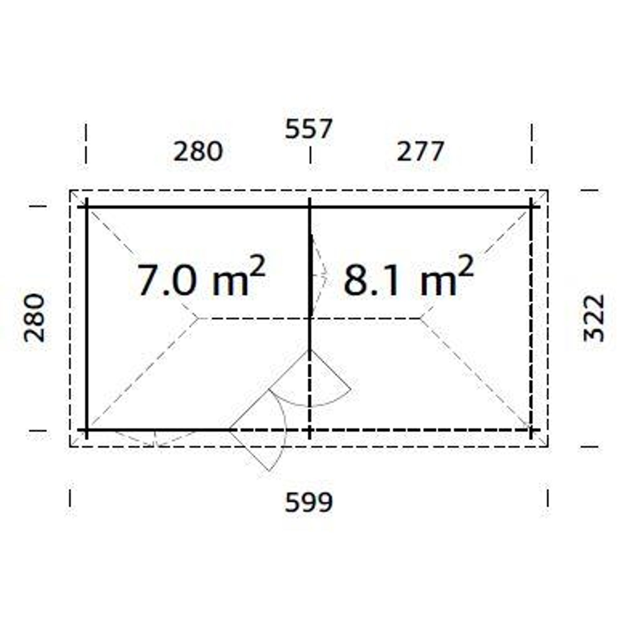 Lusthus Palmako Melanie 15,6 m2