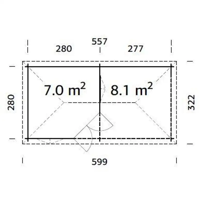 Lusthus Palmako Melanie 15,6 m2