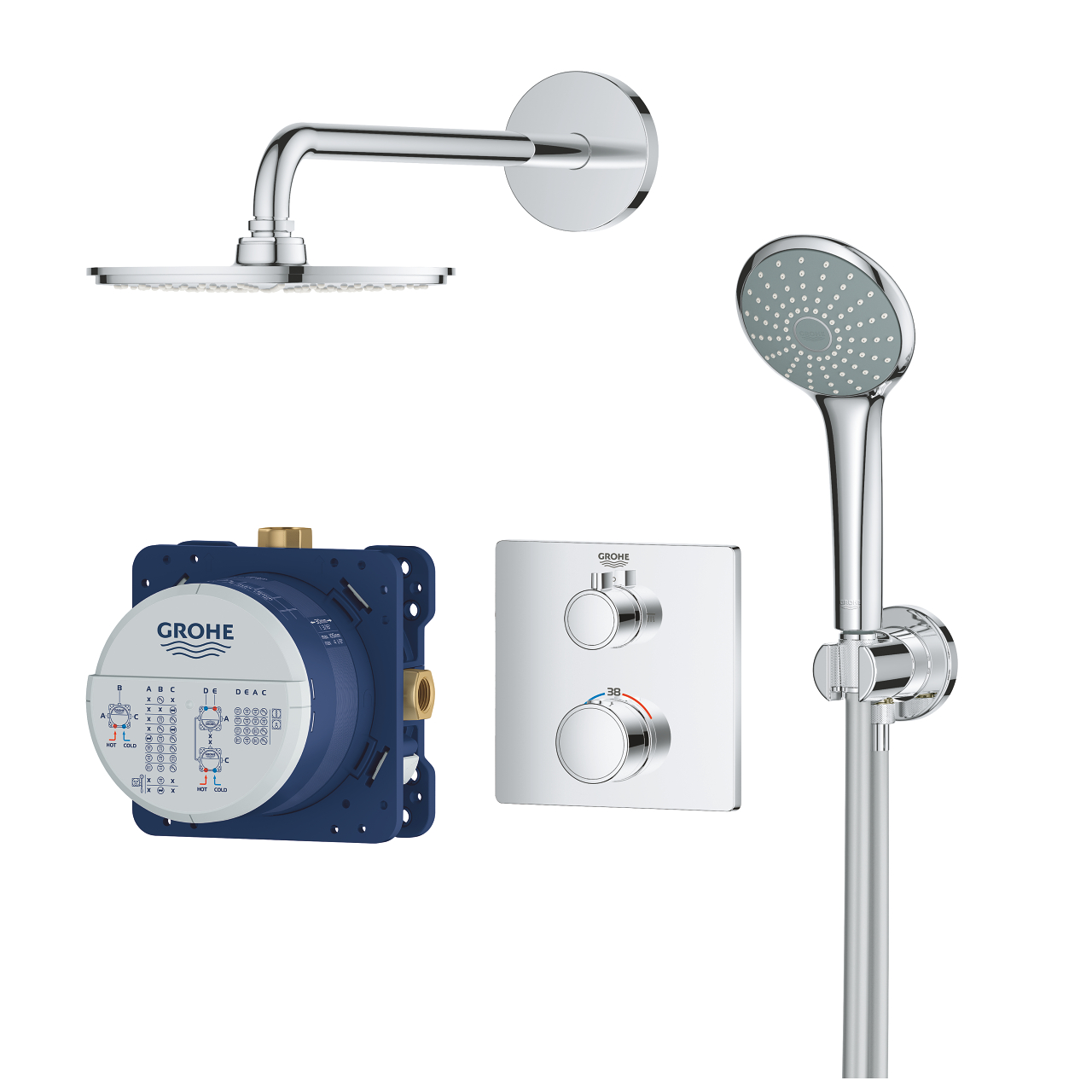 Takduschset Grohe Grohtherm Rainshower Cosmopolitan 210 34734