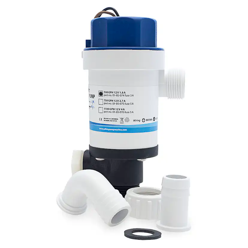 Pump Albin Group Marine Twinport Aerator 750 GPH 12V