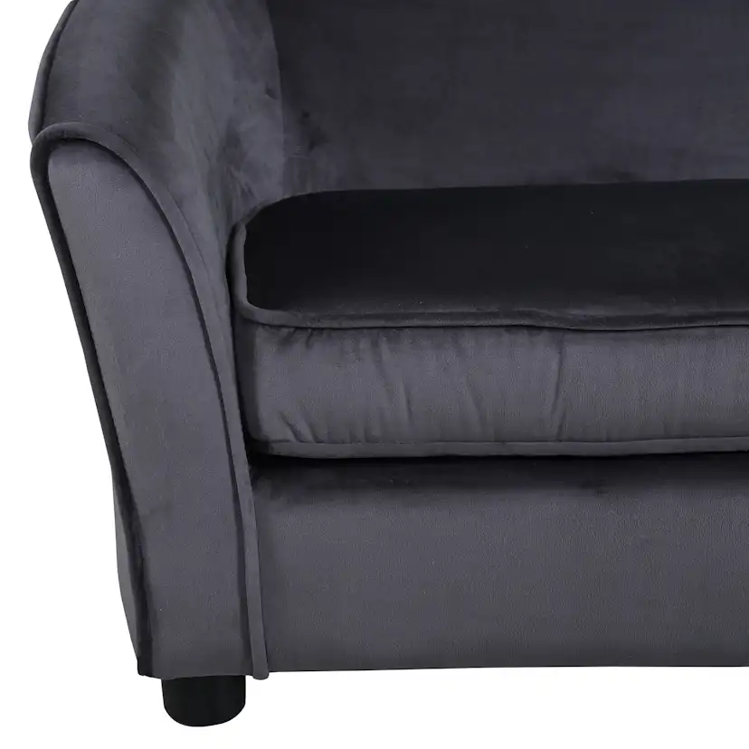 Barnsoffa Venture Home Måna Grå Sammet