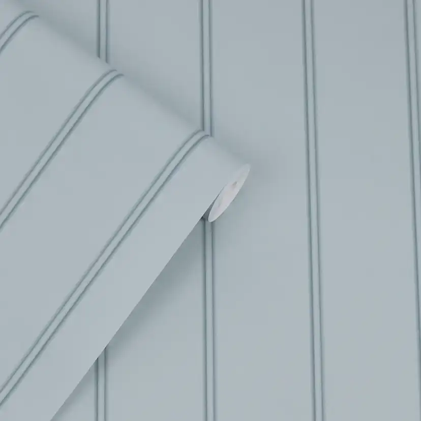 Tapet Laura Ashley Chalford Trä Panelling Seaspray Blå 122758