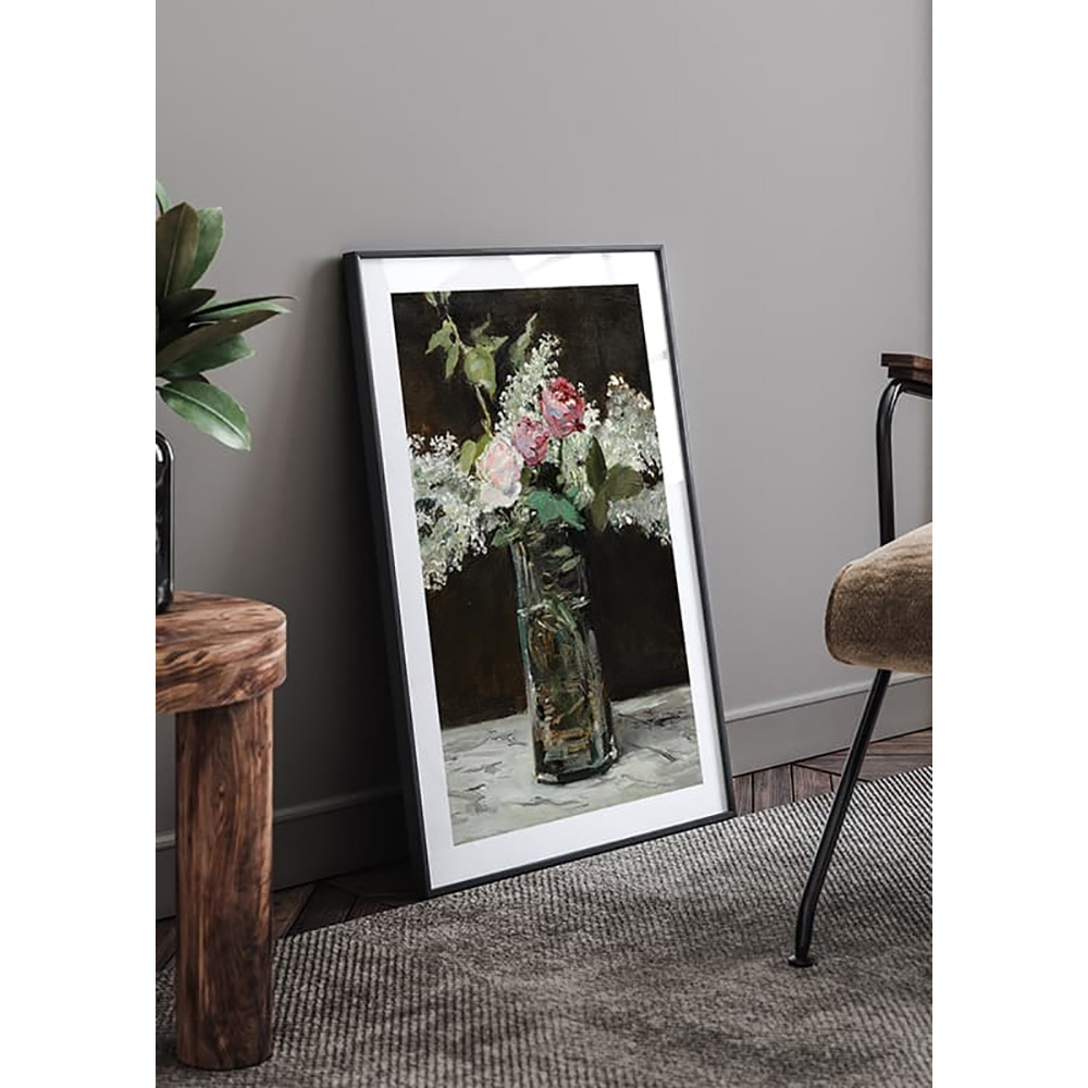 Poster Gallerix Vase Of White Lilacs And Roses By Edouard Manet