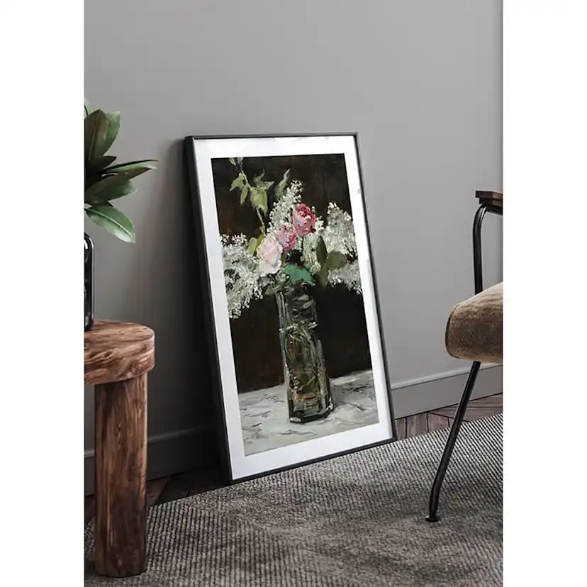 Poster Gallerix Vase Of White Lilacs And Roses By Edouard Manet