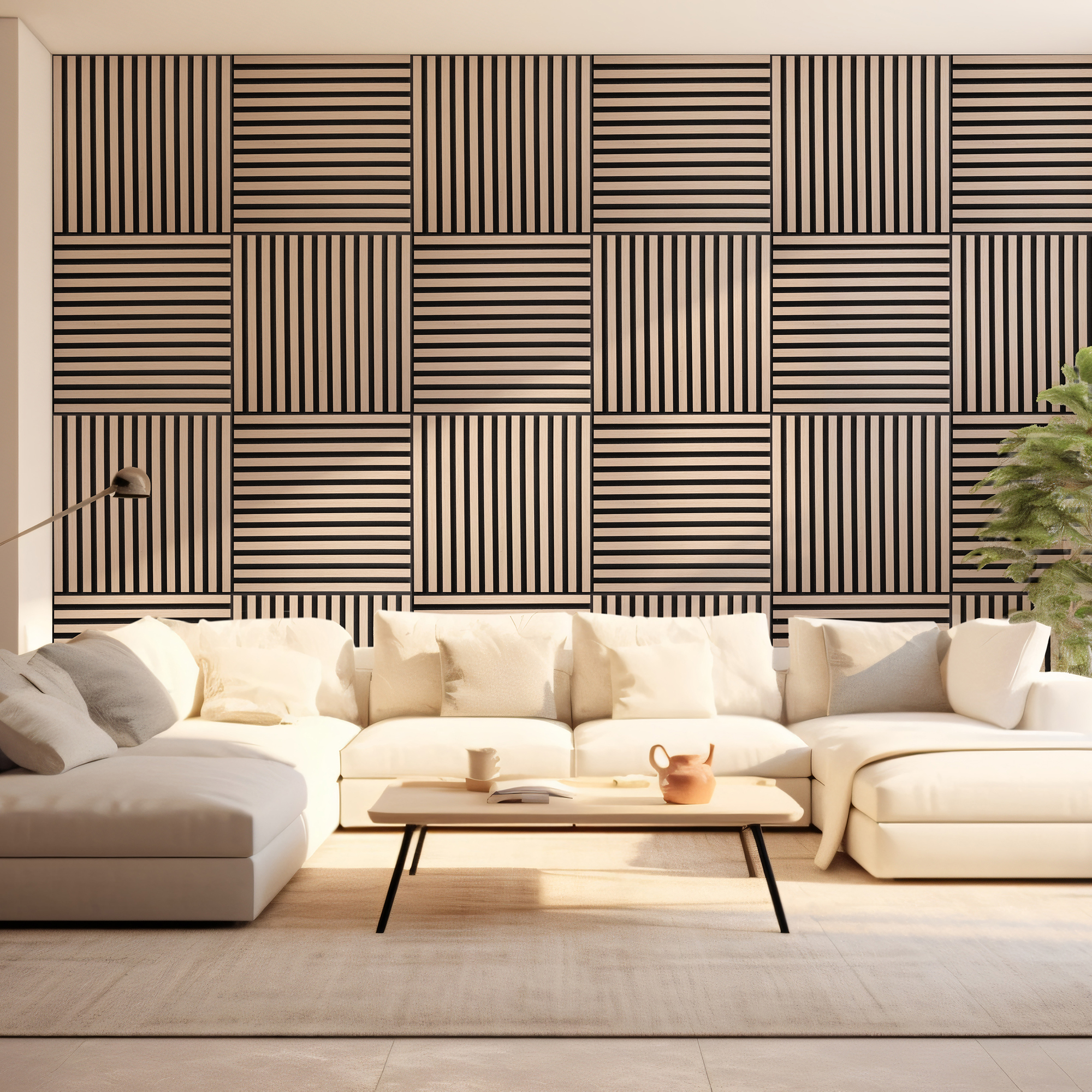 Akustikpaneler NQD Smartwall Fyrkantiga 4-Pack