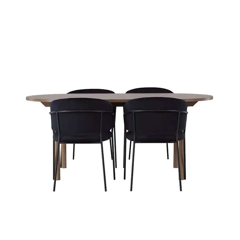 Matgrupp Venture Home Andy Ø120 cm med 4st Selma Matstolar