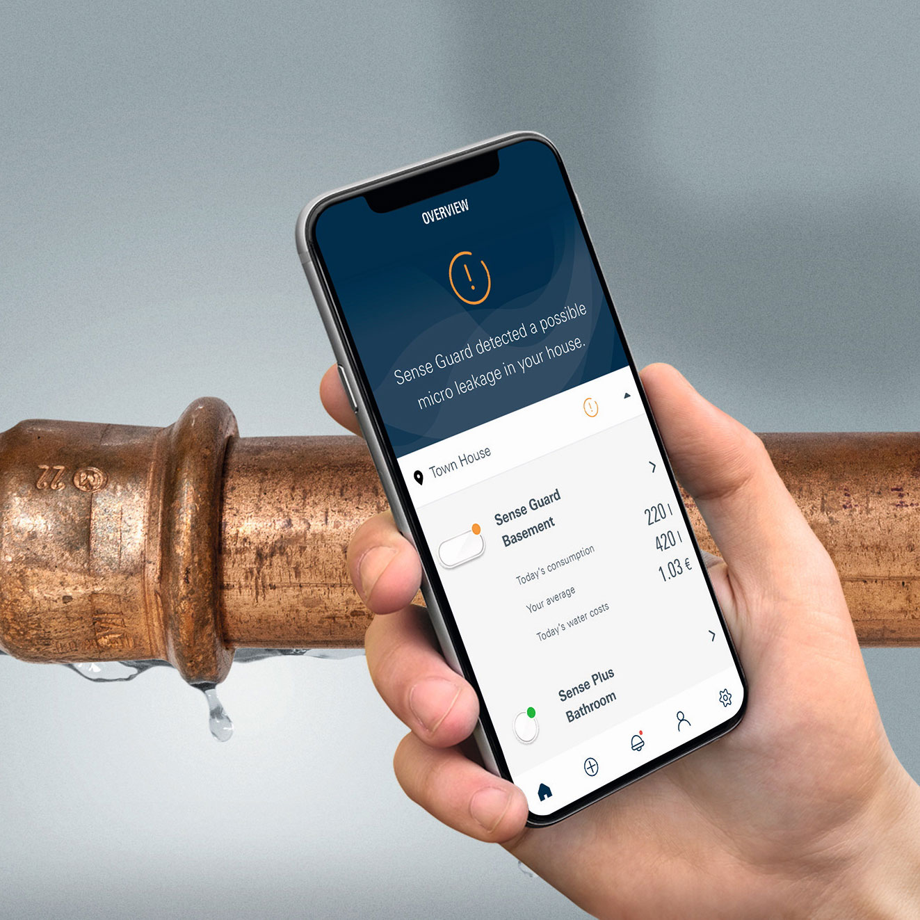 Vattenfelsbrytare Grohe Sense Guard 22500