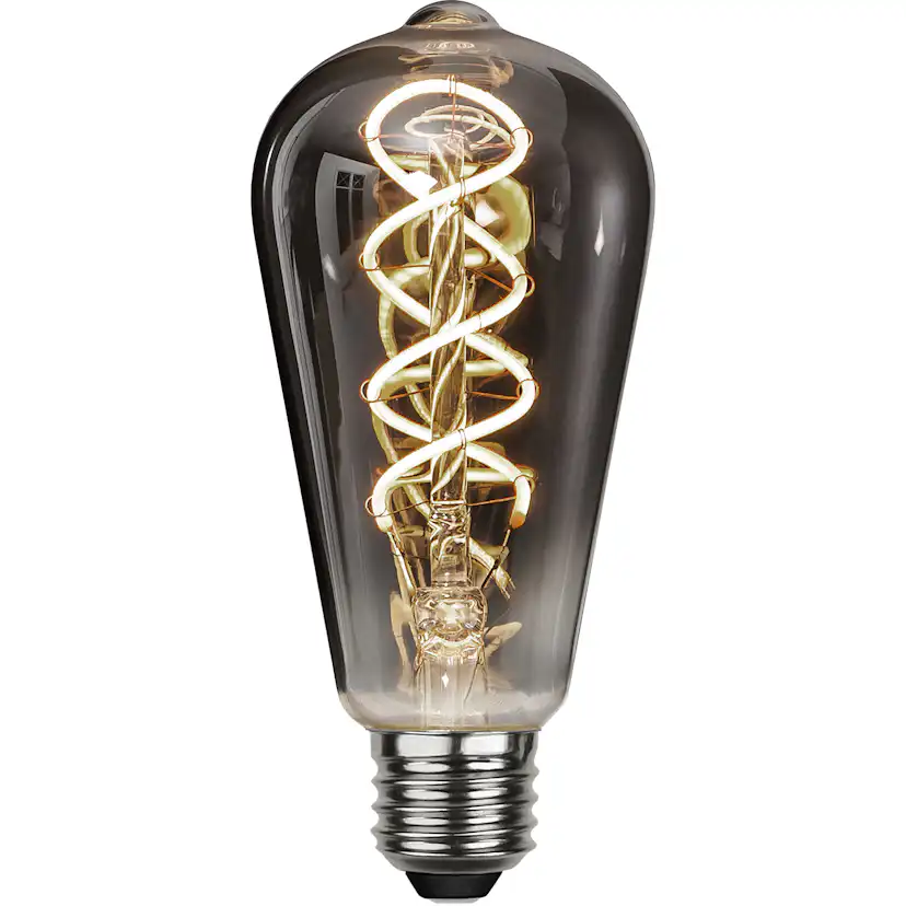 LED-lampa Star Trading E27 ST64 Decoled Spiral Smoke Dimbar 2W