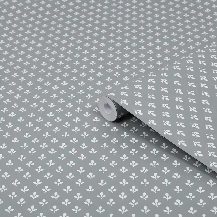 Tapet Laura Ashley Trefoil Slate Grå 119861