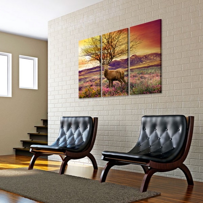 Tavla Arkiio Fancy Hjorthorn Triptych